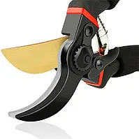 Професійний садовий секатор з ергономічними ручками YI KUN clipper/сталь SK 5/20 мм косий зріз