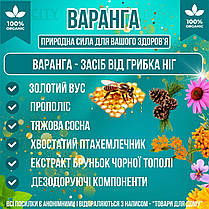 Засіб від грибка ніг Варанга для боротьби з грибком з протигрибковою дією та захистом від запаху, фото 3
