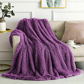 Плед покрывало Koloco Травка бузковий 220х240см