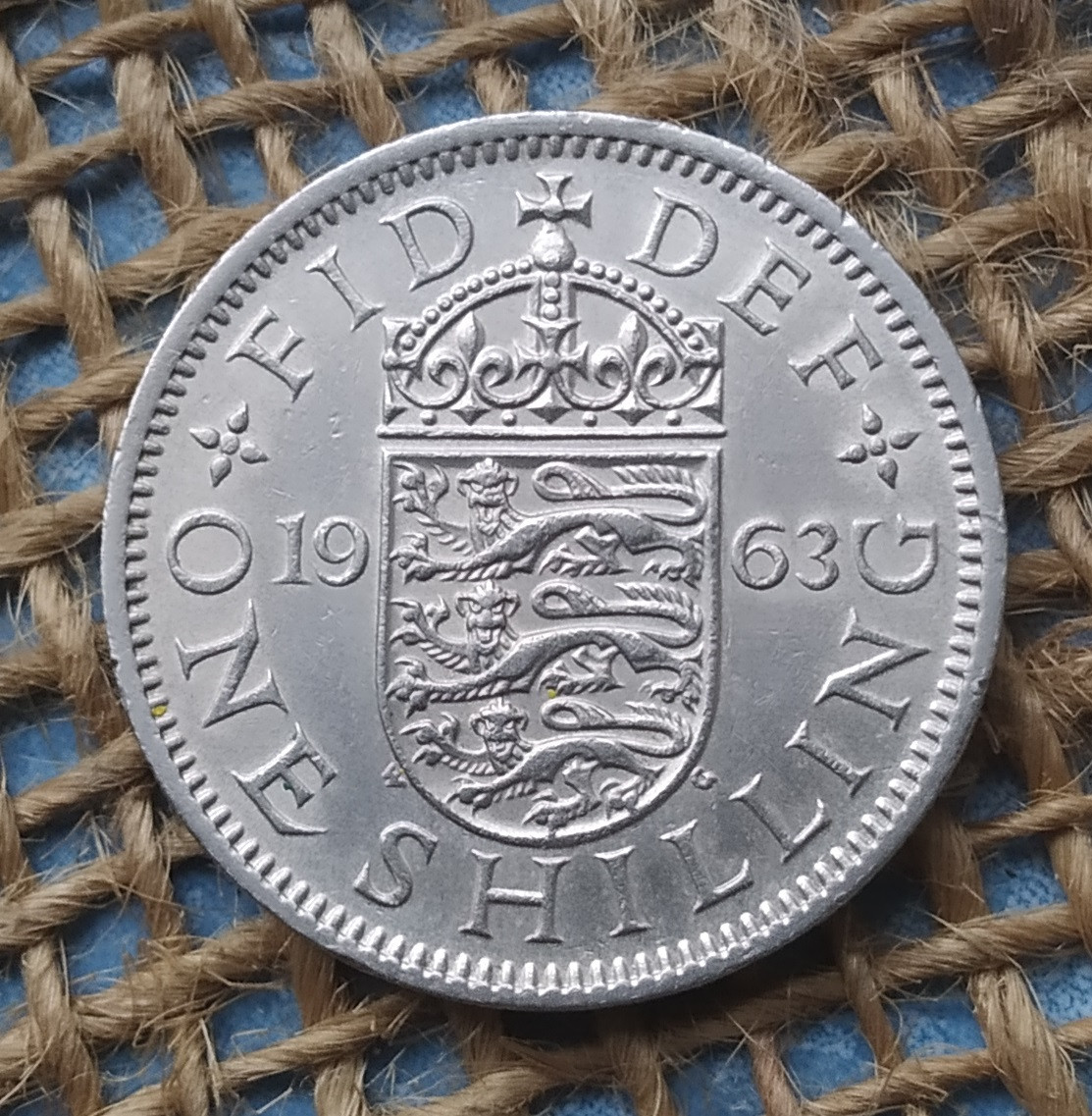 1 шилiнг 1963 року. Велика Британiя