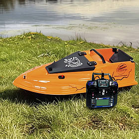 Прикормовий кораблик Фурія Фюжн 21000 mAh 17 км/год Помаранчевий. Електронний кораблик для риболовлі
