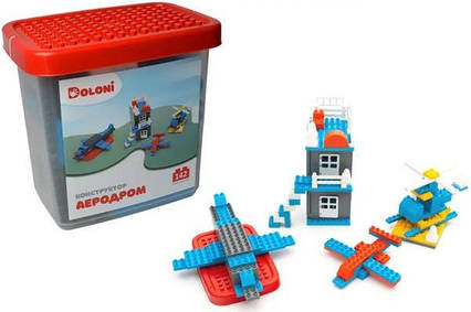 Конструктор «Аэродром», 142 детали, в пластиковом боксе, ТМ Долони