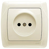Розетка без заземлення Carmen VIKO крем, врізна Вико вбудована без землі 90562007