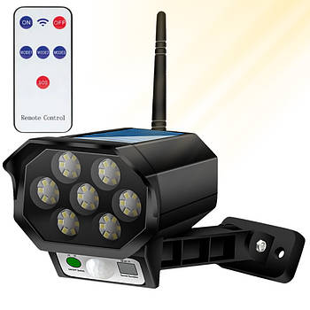 Вуличний ліхтар у вигляді камери з сонячною панеллю, 1200 мАг, BK-36 / Муляж камери спостереження