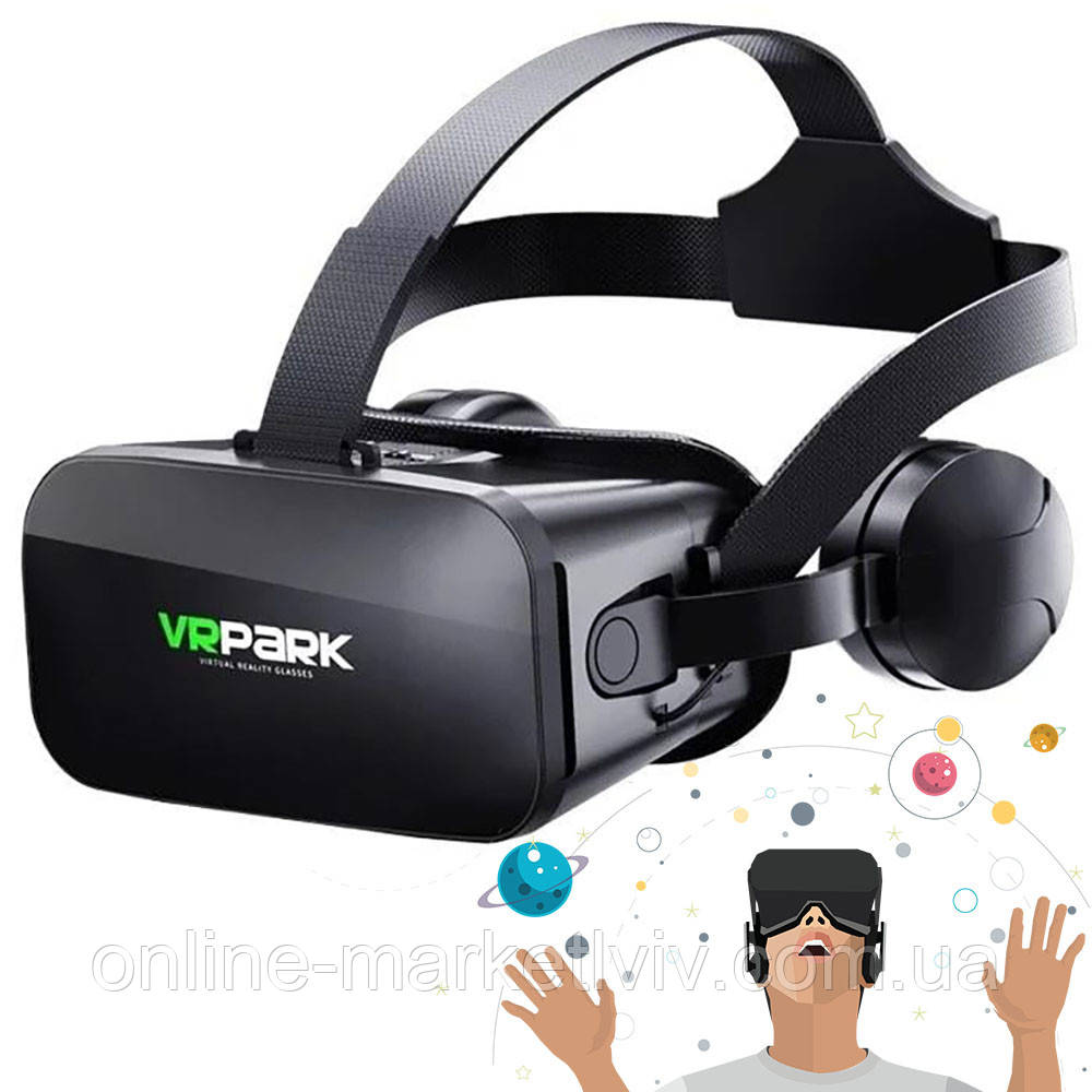 Окуляри віртуальної реальності з навушниками 4,5-6", VR BOX j20 / VR окуляри для телефону / ВР окуляри для смартфона