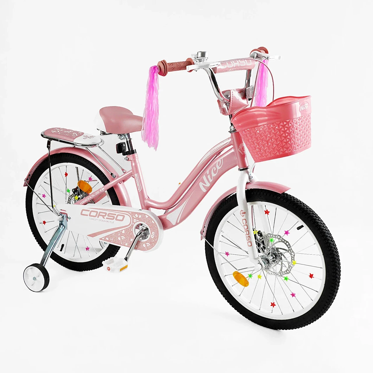 Дитячий велосипед 20" Corso Nice NC-20264 рожевий на зріст 110-125 см