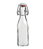 Бугельна Квадратна пляшка, скляна 0,5 л. з бугельною пробкою, фото 2