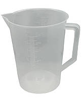 Мірна склянка 3000 мл з носиком та ручкою, пластикова