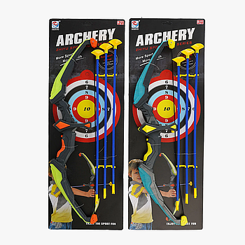 Дитячий лук зі стрілами (2 кольори, підсвітка, 3 стріли з присосками, висота 61 см) ZY 1926