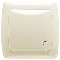 Розетка з кришкою Carmen VIKO крем, врізна Віко вбудована із заземленням 90562012