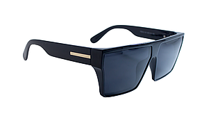 Сонцезахисні окуляри polarized унісекс, чорні маска P2912-1, фото 3