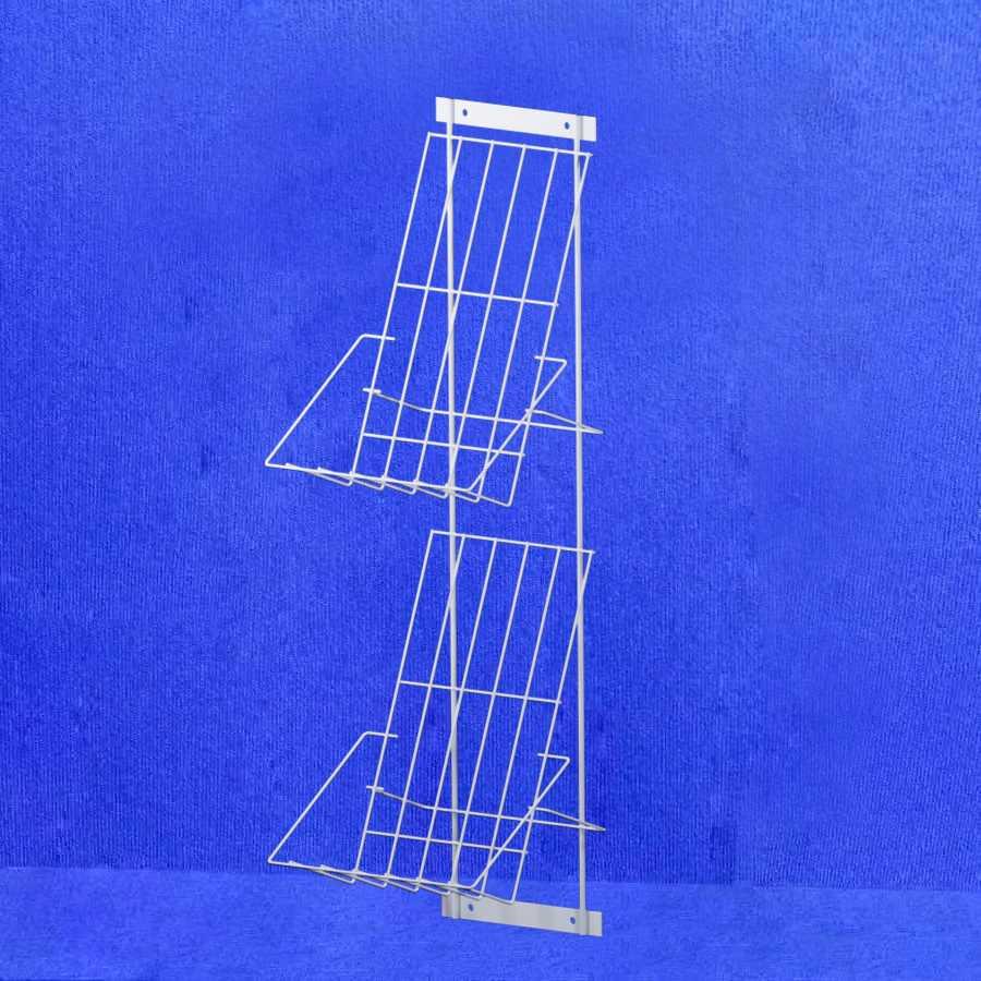 Дисплей під книги навісний 2 сітчасті полиці Дн-К2А4, фото 1