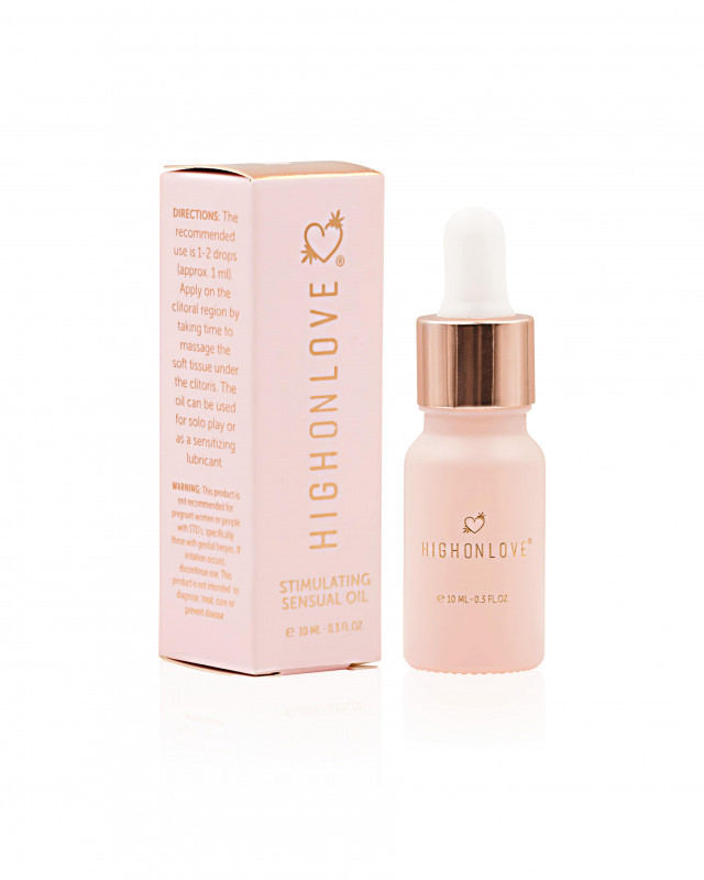 Олія для стимуляції та посилення відчуттів HighOnLove Stimulating Sensual Oil, олія канабісу, 10 мл