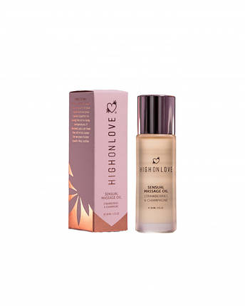 Мінімасажна олія з ароматом полуниці та шампанського Sensual Massage Oil Strawberries & Champagne, 30 мл, фото 1