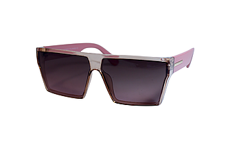 Жіночі сонцезахисні окуляри polarized, прозора оправа в рожевому кольорі, маска P2912-3, фото 1