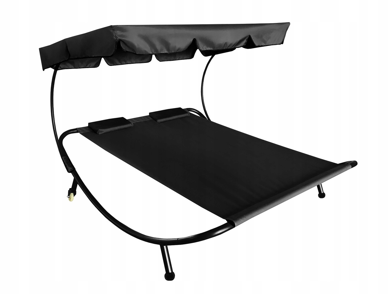 Садовий шезлонг для двох із навісом Aga Garden MR4251BLACK-ST230088, фото 1