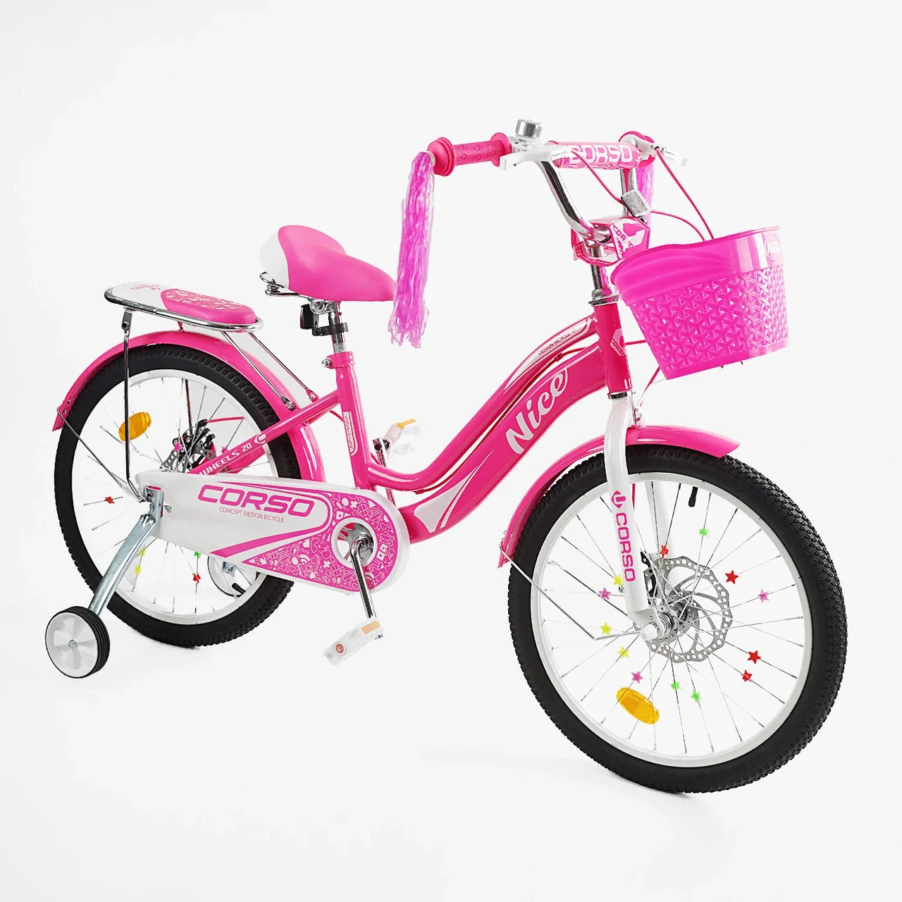 Дитячий велосипед 20" Corso Nice NC-20383 рожевий на зріст 110-125 см