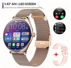Розумний жіночий смарт-годинник T8 Pro Amoled Gold