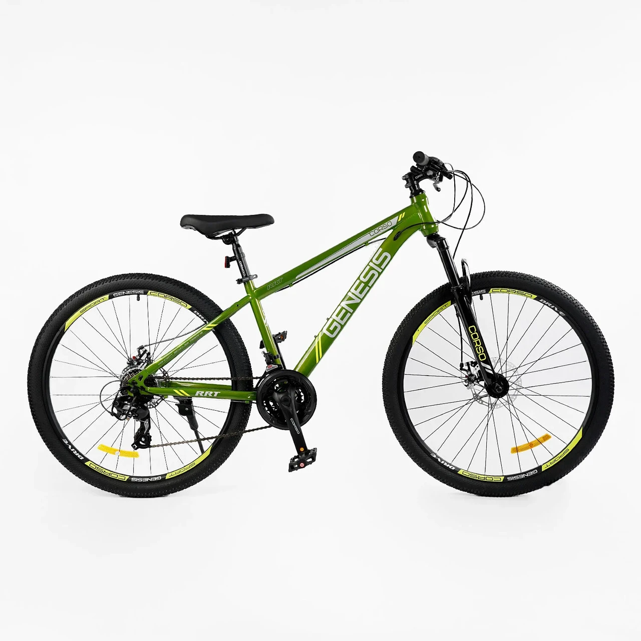Велосипед гірський спортивний 27.5" Corso Genesis GS-27105 зелений на зріст 145-160 см