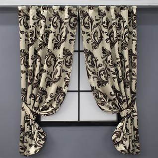 Короткі штори Блекаут з візерунком