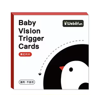 Контрастні картки для новонароджених: Монтессорі, чорно-білі для візуальної стимуляції