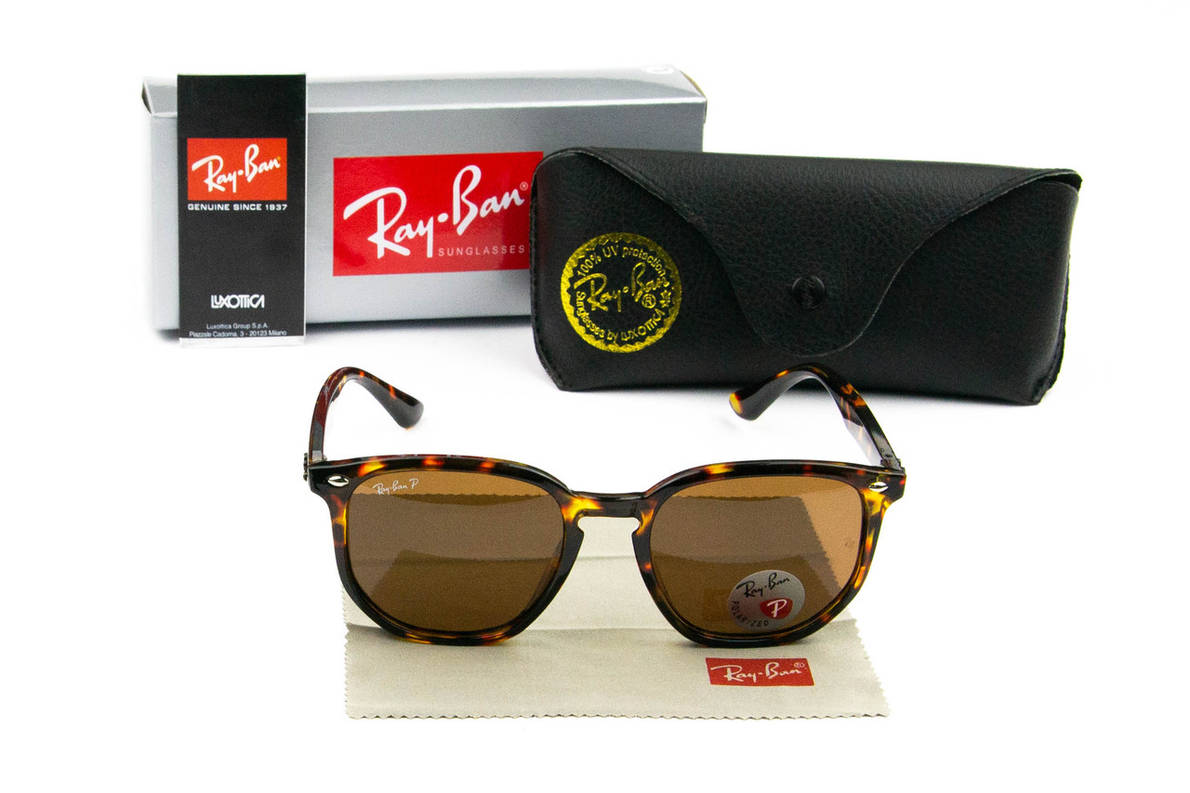 Сонцезахисні окуляри RAY BAN Highstreet поляризаційні UV400 (арт. P4306) леопардова оправа, фото 1