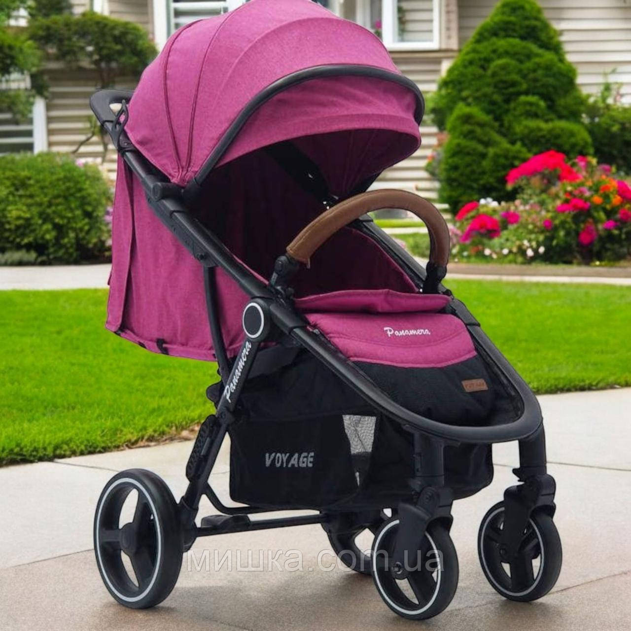 Дитяча прогулянкова коляска Panamera C689 Pink, дощовик, москітка, фото 1