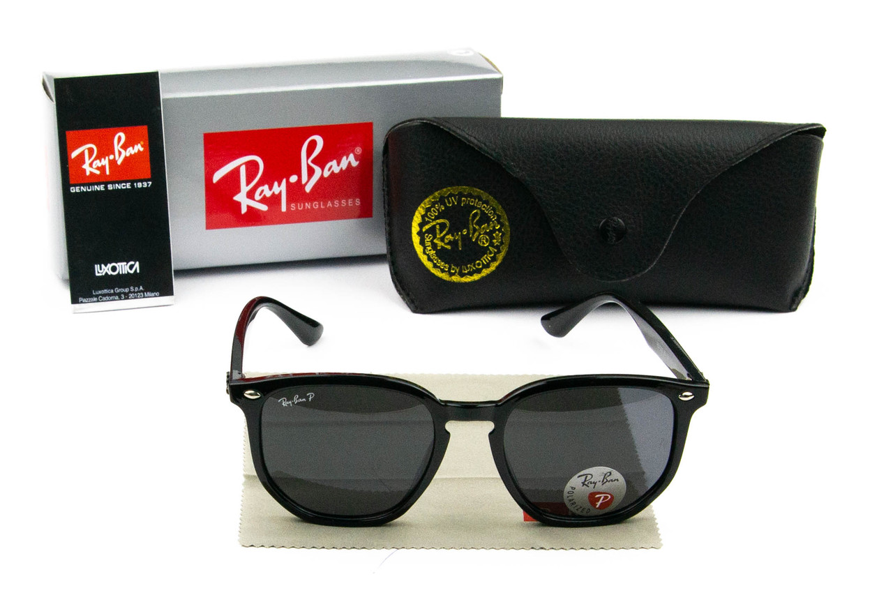 Сонцезахисні окуляри RAY BAN Highstreet поляризаційні UV400 (арт. P4306)  чорний матовий