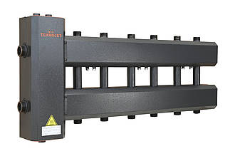 Колектор з гідрострілкою КГС62ВН.125 (200) 6+1 виходи вгору і вниз в теплоізоляції Termojet