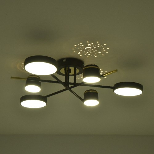 Led люстра з ефектом зоряне небом чорне золото Ardero AL6122ARD STORIA 56Вт