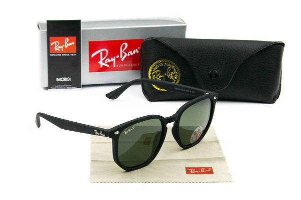 Сонцезахисні окуляри RAY BAN Highstreet поляризаційні UV400 (арт. P4306) чорний/ зелені лінзи, фото 5