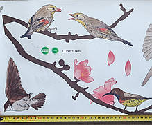 Вінілові наклейки BRUP Птахи біля сакури (лист 60 х 90 см) Б267-4, фото 5