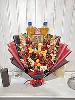 Смачний ювілейний букет. Букет із ковбас. Їстівний подарунок на день народження. Ковбасний букет