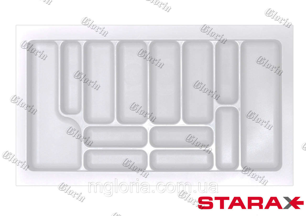Лоток для столового приладдя Starax білий  S-2290-WР 900 мм