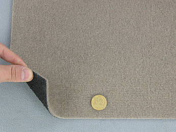 Авто ковролін Dekor-BG темно-бежевий, на твердій основі, товщина 4мм, ширина 200см