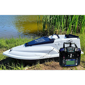 Прикормовий кораблик Фурія Фюжн 21000 mAh 17 км/год Білий. Електронний кораблик для риболовлі