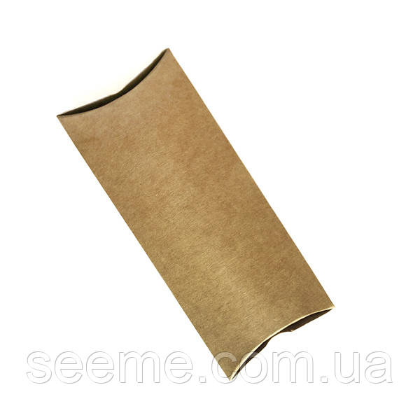 Коробка-подушка з крафт картону, 125х63х20 мм