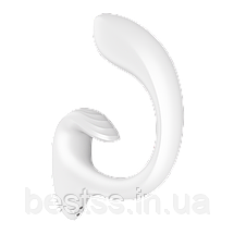 Вібратор-кролик з інтенсивною стимуляцією клітора та G-точки Satisfyer G for Goddess 1 White, фото 3