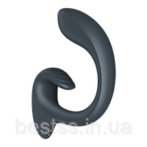 Вібратор-кролик з інтенсивною стимуляцією клітора та G-точки Satisfyer G for Goddess 1 Dark Grey, фото 3