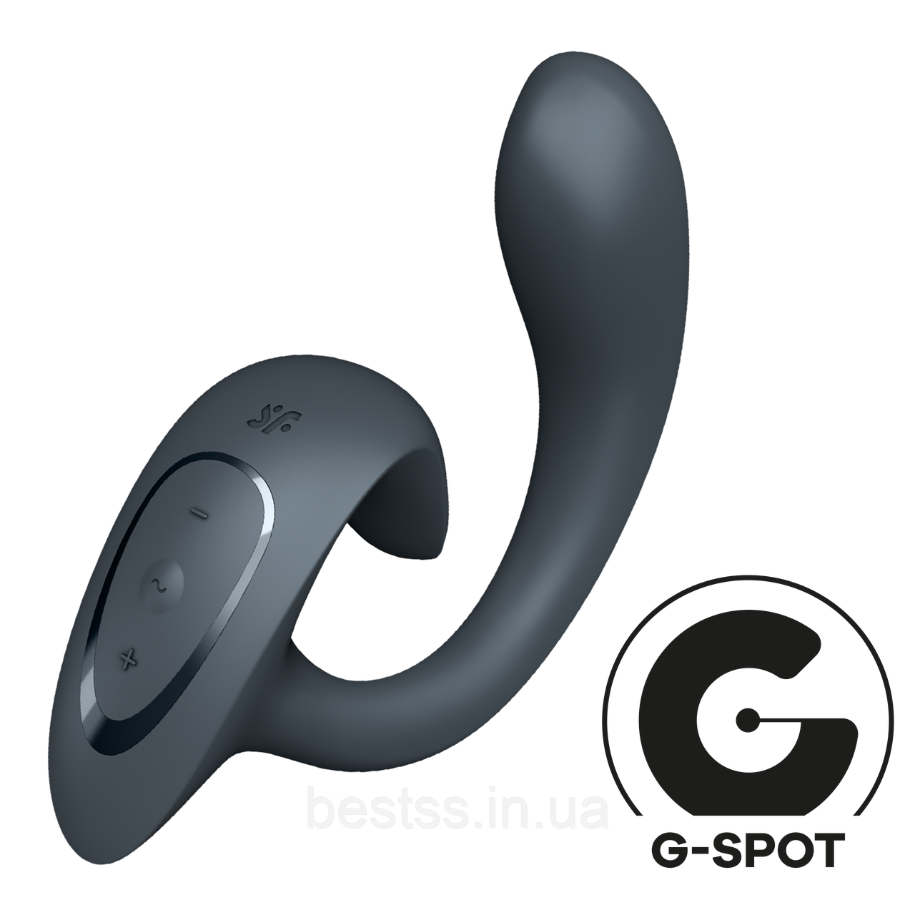 Вібратор-кролик з інтенсивною стимуляцією клітора та G-точки Satisfyer G for Goddess 1 Dark Grey