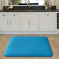 Килимок для кухні на підлогу із вспіненої гуми водовідштовхуючий м'який Seagull, блакитний, 40х60 см
