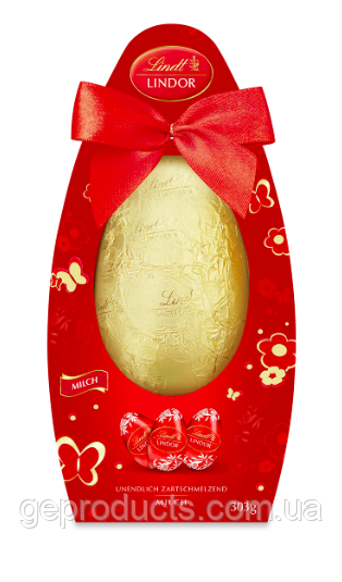 Подарункове яйце Lindt Lindor молочний шоколад 303г.