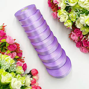 Атласна стрічка для рукоділля - 1,2см x 23 м (опт, 10 рулонів) / Бузок