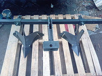 Підгортач пелюстковий двокорпусний регульований причіпний на мотоблок