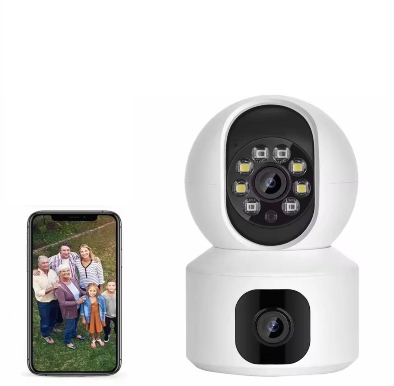 Охоронна IP Wi-Fi камера MOES Dual lens 8MP з автоматичним відстеженням Tuya