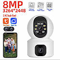 Охоронна IP Wi-Fi камера MOES Dual lens 8MP з автоматичним відстеженням Tuya, фото 3