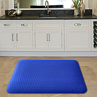 Килимок для кухні на підлогу із вспіненої гуми водовідштовхуючий м'який Seagull, синій, 40х60 см