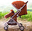Дитяча прогулянкова коляска Smart model D289 Terakota, москітна сітка, фото 5