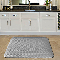 Килимок для кухні на підлогу із вспіненої гуми водовідштовхуючий м'який Seagull, сірий, 40х60 см