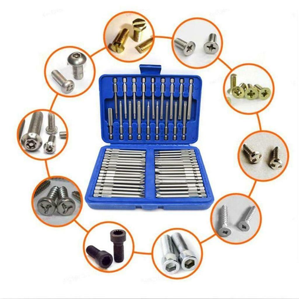 Набір наддовгих магнітних насадок для викруток, 50PCS SOCKET SET AND ES-50